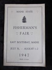 1947 MAINE STATE FISHERMANS FAIR EAST BOOTHBAY LOTS OF PHOTOS & INFO picture