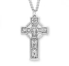 Sterling Silver Irish Celtic cross Size 1.7in x 0.9in Comes Gift Boxed picture