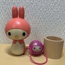 My Melody Usaburo Kokeshi Approx. 9.5Cm Wooden Kendamatoy Set Of 2 From Japan picture