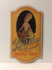 Vintage Life Time Imported Needle Case All Gold Eye Piccadilly Needles picture
