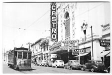 1947 SAN FRANCISCO MARKET ST. RAILWAY STREETCAR&CASTRO THEATER~NEW 1980 POSTCARD picture