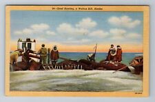 Alaska, AK-Alaska, Good Hunting With Walrus Kill Antique, Vintage Postcard picture