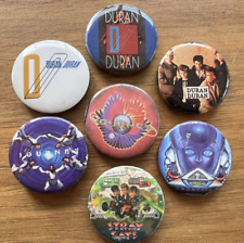 Lot of 7: Vintage 1983-84 Duran Duran Journey Stray Cats Pins Buttons  picture