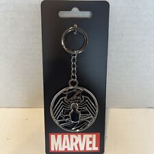 Marvel Spider-Man Keychain Silver Metal Keyring Symbiote Logo Collectible Movie  picture