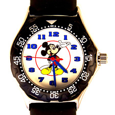 Mickey Mouse Disney Time Works Fossil Watch Easy Read Number Dial Diver Look $89 picture