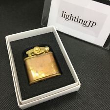 Colibri Plain Pattern Antique Gold Wild Brass Flint Oil Lighter Made In Japan picture