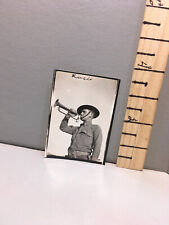 Vintage Photo WW11 Era Soldier Bugle Boy b picture