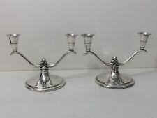 Pair of Wm A Rogers #466 Two light Candlesticks Holders, 5 1/2