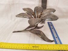 Brass Hollywood Regency Lotus Flower Ashtray with Removable Petals VERY UNIQUE picture