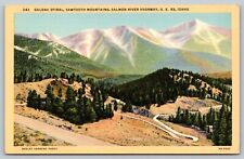 Galena Spiral Sawtooth Mountains Salmon River Highway U.S. 93 Idaho Postcard picture