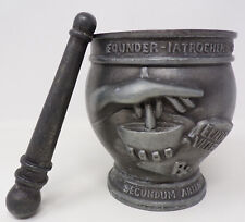 Vintage Pewter Mortar & Pestle Display Only By Schering Corp. 1988 picture