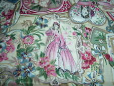 Vtg Valentine Roses Brides Heirlooms Hoffman Postcard Quilt Sew Fabric 29x42 MFB picture