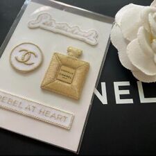 CHANEL La Collection Novelty Gabriel Sticker Embroidery White Beige Japan picture