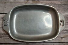 Vintage CARSON PEWTER Handled Serving Dish / Platter / Tray 11.5
