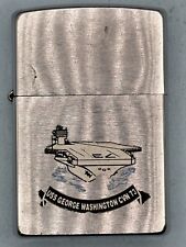 Vintage 2002 CVN-73 USS George Washington Chrome Zippo Lighter picture