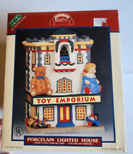Lemax Jukebox Junction Toy Emporium Porcelain Lighted House 1999 picture