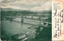 Bridges Between Pittsburg Allegheny River Wof Note 1905 Cancel Pm Wob Postcard picture