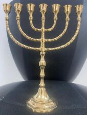 Brass Menorah 7 Israel Authentic 12