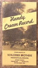 1939 INDIANAPOLIS IN SCHLOSSER BROTHERS ADVERTISING CREAM RECORD CALENDAR Z5160 picture