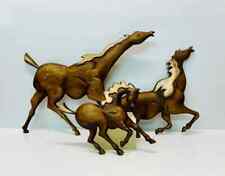 Vintage Sexton Galloping Horses Metal Wall Art Wall Hanging Set of 3 picture