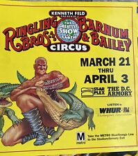 Authentic 1988 Ringling Bros Barnum & Bailey Circus Subway Poster Washington DC picture