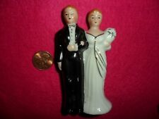Vintage Ceramic Miniature Bride and Groom made in Japan picture