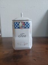 Antique Victoria Czechoslovakia Porcelain Tea Canister with Lid picture
