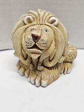Vintage Artesania Rinconada Lion Hand Carved Clay Figurine Retired Uruguay SH picture