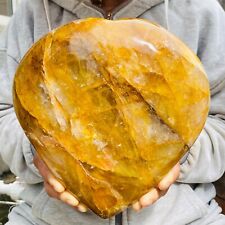 4400g Large Yellow Hematoid Quartz Crystal Heart Golden Healer Specimen picture
