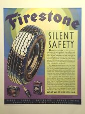 Firestone Gum-Dipped Tires Tubes Batteries Spark Plugs Vintage Print Ad 1932 picture