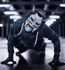 Cos Japanese Noh Hannya Mask Devil Latex Horn Fangs Demon Oni Samurai Halloween picture