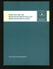 1987 Mercedes Model 124.133 193 300 D TD Turbo Intro Into Service Manual picture