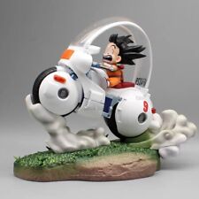 Dragon Ball Goku Anime Figure Kid Son Goku Motorcycle Scene Statue Collectible picture