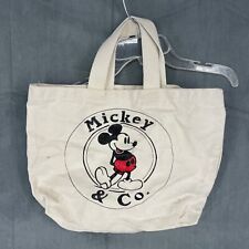Mickey & Co. Tote Bag By JG Hook Vintage 100% Cotton Beige Graphic Bag picture