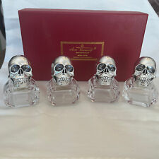 HANS TURNWALD Designer Skull Napkin Rings-Fancy-Set of 4-New in Box picture
