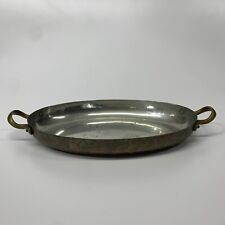 VINTAGE DOURO B & M COPPER OVAL FISH 2 Handle PAN MADE IN PORTUGAL - 8”x12” picture