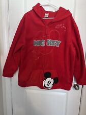 Disney  Mickey Mouse Jacket Womens Size 2X 18/20W Hooded Full Zip Red Fleece picture