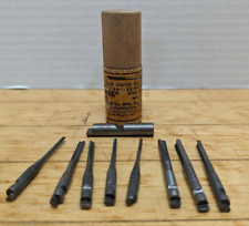 SET NO. 309 ~8 YANKEE DRILL POINTS & CHUCK ADAPTER~NOS~ORIG. WOOD BOX~30A & 130A picture