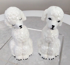 Salt & Pepper French Poodle Bone China Salt & Pepper w/Corks Shakers picture