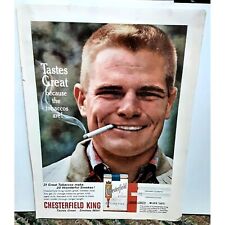 1963 Chesterfield King Cigarettes Vintage Print Ad Original picture