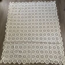 Antique Beige Lace Circles Design Tablecloth picture