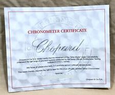 CHOPARD Chronometer Certificate for MILLE MIGLIA Certificato OEM BLANK Original/ picture