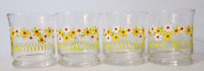 McDonalds Daisy Lowball Juice M Glasses Cup 1980s Floral Flower 3.5