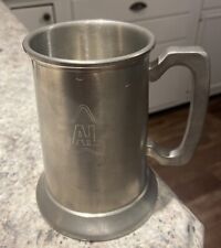 Jostens Pewter Beer Mug with Glass Bottom 5 X 3 Inch Vintage picture