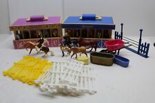 40 pc lot Breyer Horses, Unicorns, Stables and fencing picture