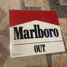 1991 New Vintage Marlboro Advertisement Sign For Door In/Out Sticker picture