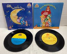 VTG Lot of 2 CARE BEARS 33 1/3 RPM Vinyl Records & (1) Read-Along Book 1980's picture