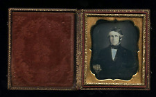 1/6 Daguerreotype ID'd Man + Notes in Case Philadelphia Estate picture
