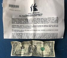 Vintage Magic Trick Al Faria's Obedient Bill Tannen's 1990's Haunted Dollar Bill picture