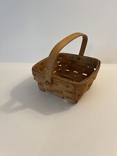 Vintage Longaberger 8” Square Handled Basket Signed 1987 Handmade In The USA picture
